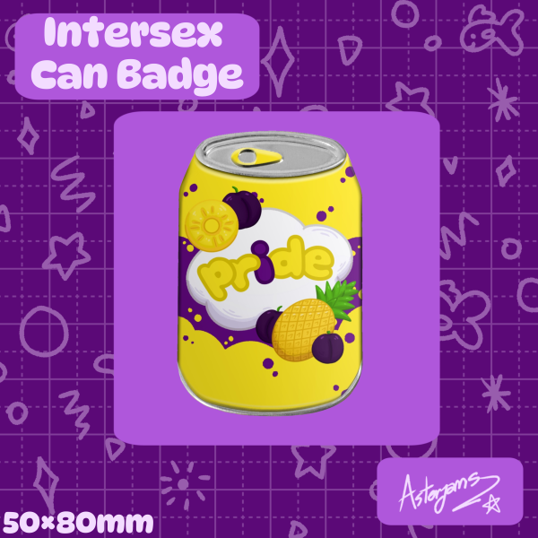 Intersex Can Metal Badge