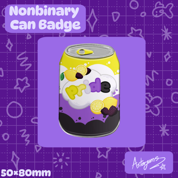 Nonbinary Can Metal Badge