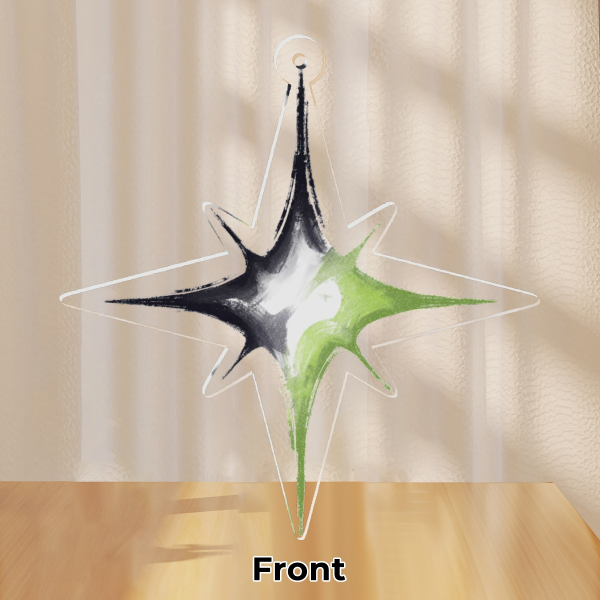 Pride Flag Star Keychain | Aromantic Pride
