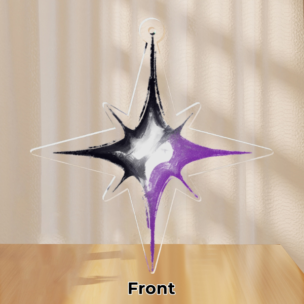 Pride Flag Star Keychain | Asexual Pride
