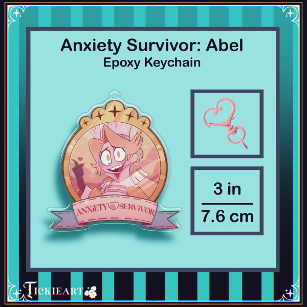 Anxiety Survivor | Abel | Epoxy Keychain