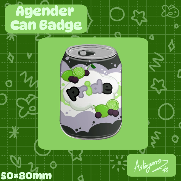 Agender Can Metal Badge
