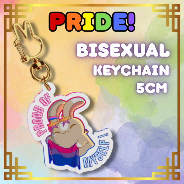 Frizzolino Pride Bisexual Clear Acrylic Keychains