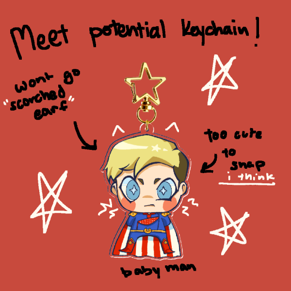 Small Homelander Keychain