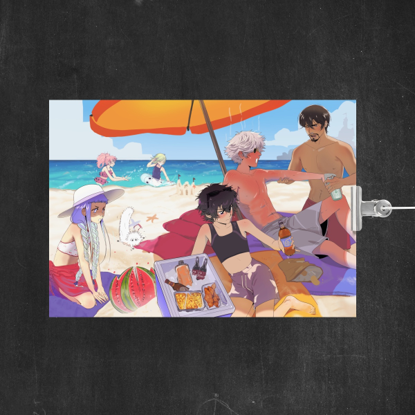 beach hat atelier! - A4 sized print