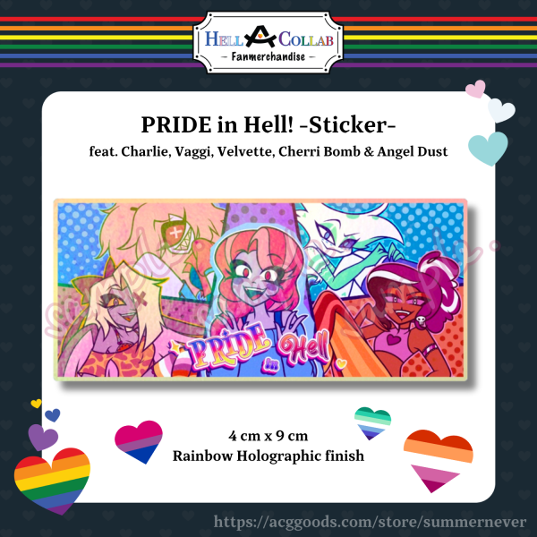 PRIDE in Hell! – Sticker – Hellacollab The Pride Collection || Charlie Vaggie Velvette Angel Dust Cherri Bomb