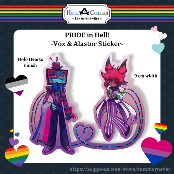 Vox & Alastor – Sticker – Hellacollab The Pride Collection || RadioStatic AppleMedia