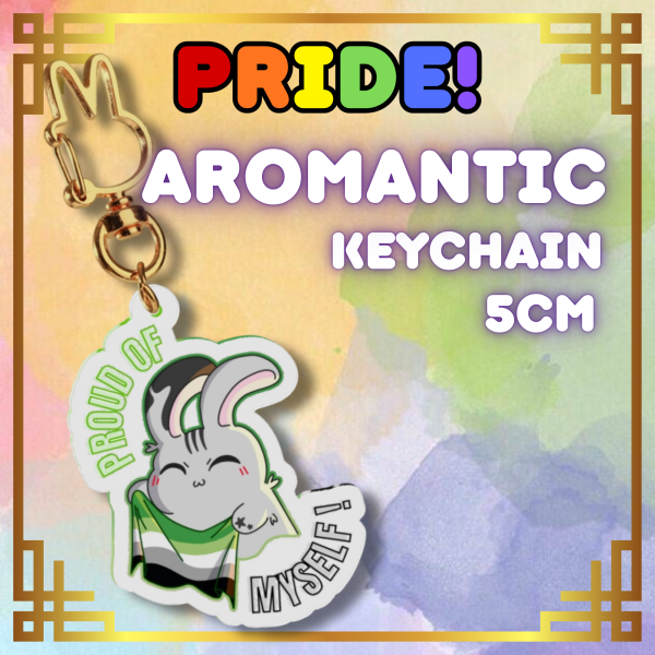 Shoosh Pride Aromantic Clear Acrylic Keychains