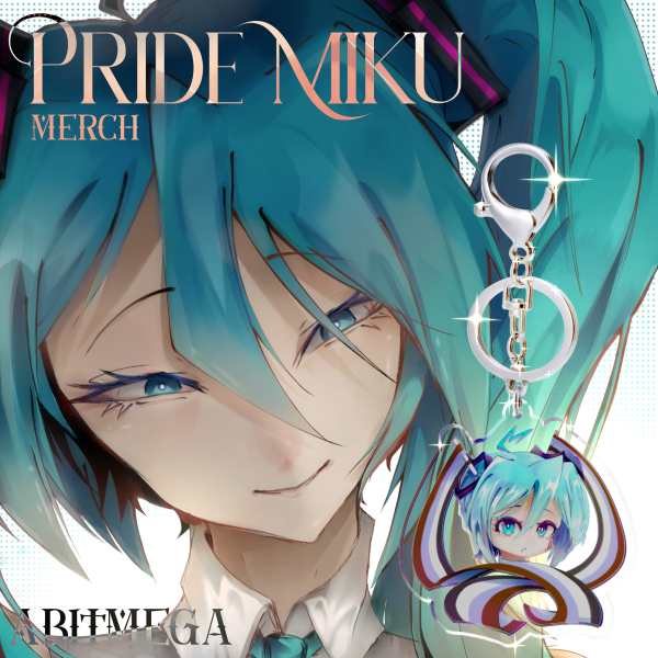 ALL MIKU'S ARE CANON | Apagender Pride Flag | Hatsune Miku | Acrylic Keychain