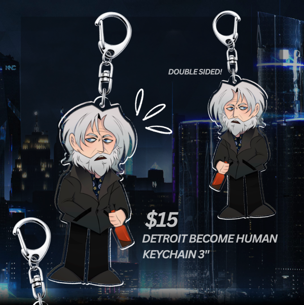 Detroit Become Human 3" Hank Anderson Keychain