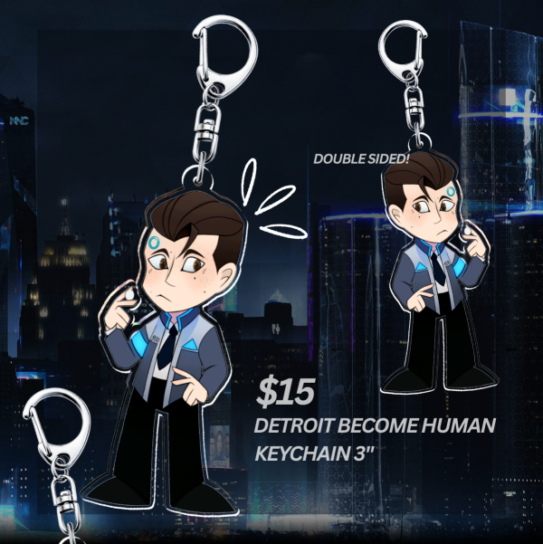 Detroit Become Human Conner 3" Acrylic Keychain
