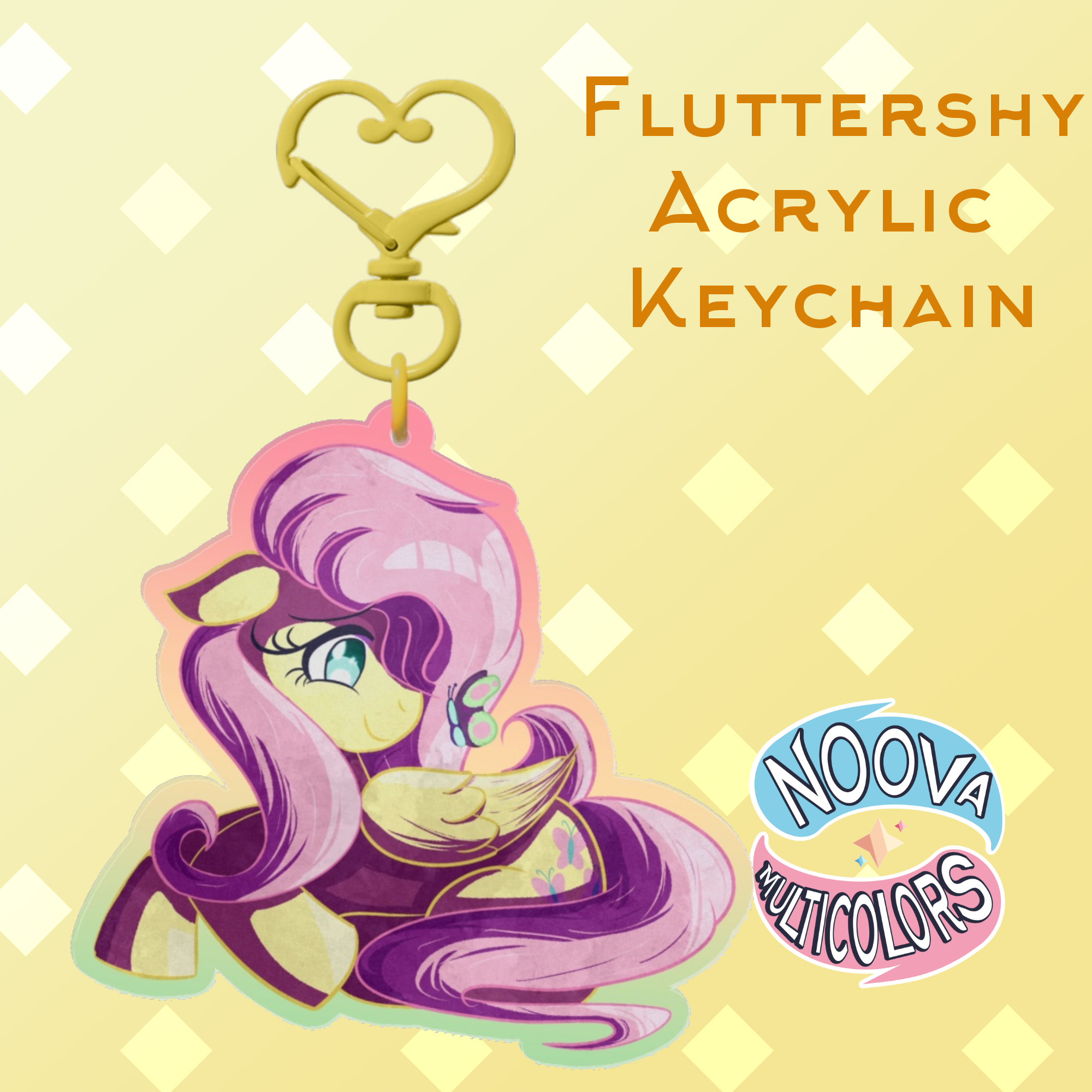 Fluttershy Acrylic Keychain