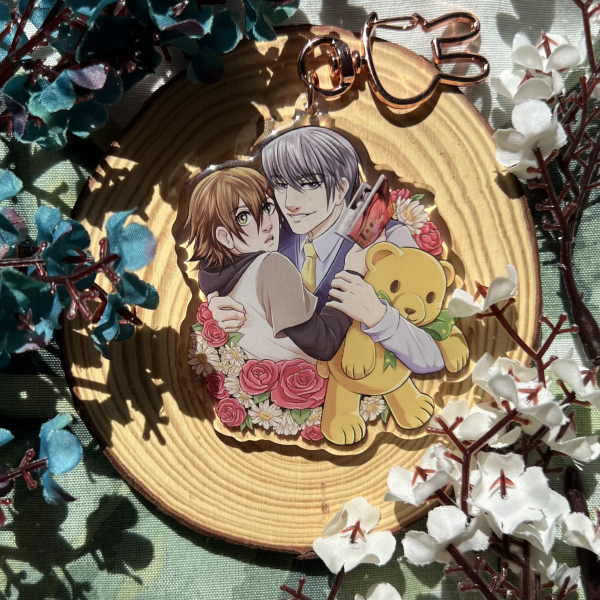 Junjou Romantica- Misaki and Usami keychain