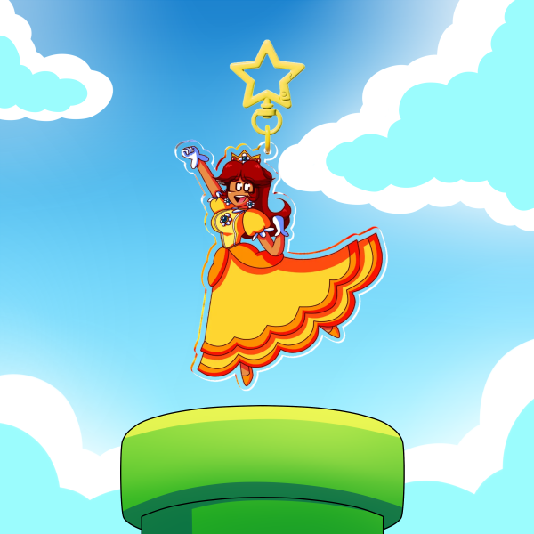 Super Mario Bros - Princess Daisy Jump Keychain
