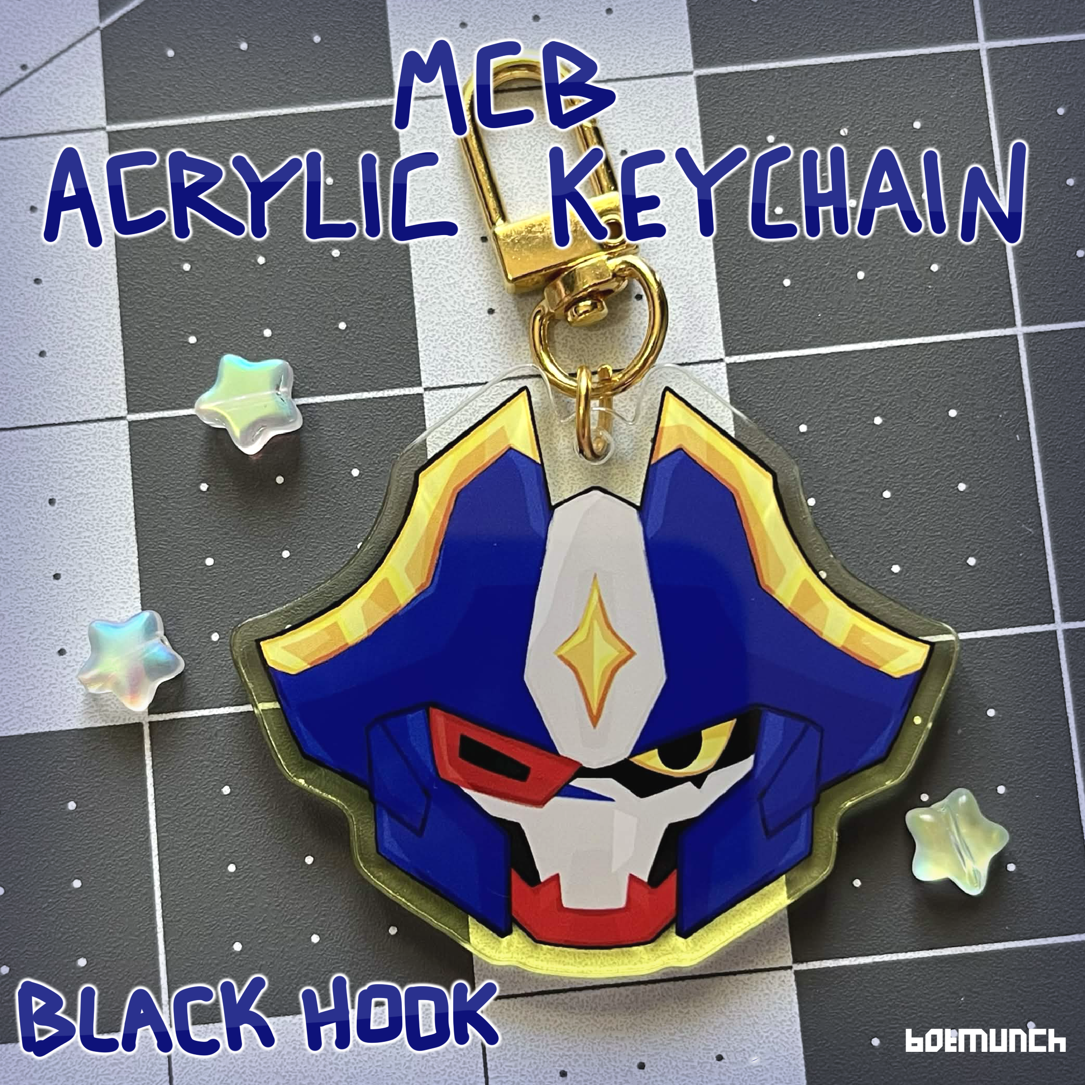 [MCB] Black Hook - Colored Acrylic Keychain