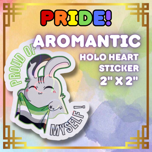 Shoosh Pride Aromantic Die Cut Stickers