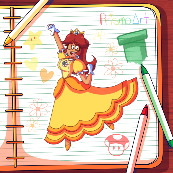 Super Mario Bros - Princess Daisy Jump Sticker