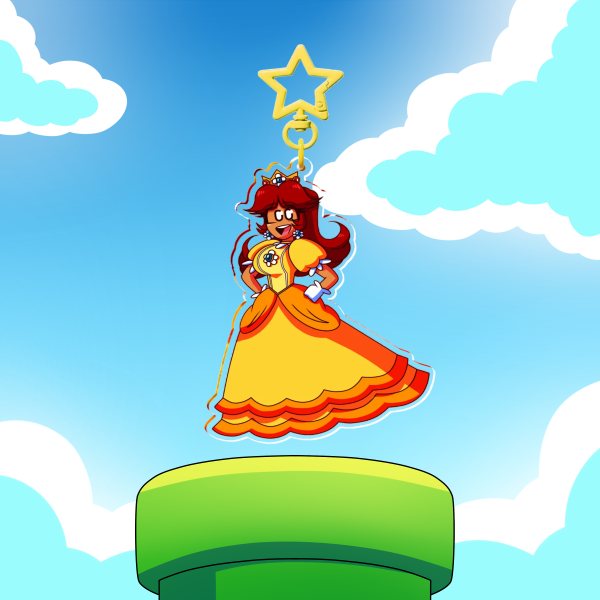 Super Mario Bros - Princess Daisy Keychain