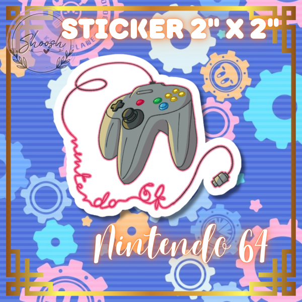 Nintendo 64 Die Cut Stickers