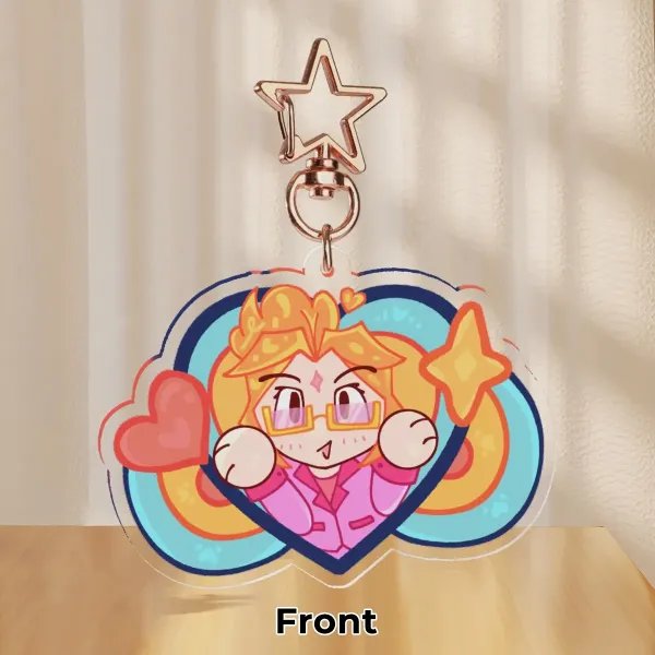 Katie B (QSMP 2) Heart Keychain