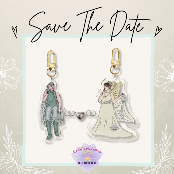 (SAVE THE DATE) Queen and Lord of the Fairies - Magnet Keychains