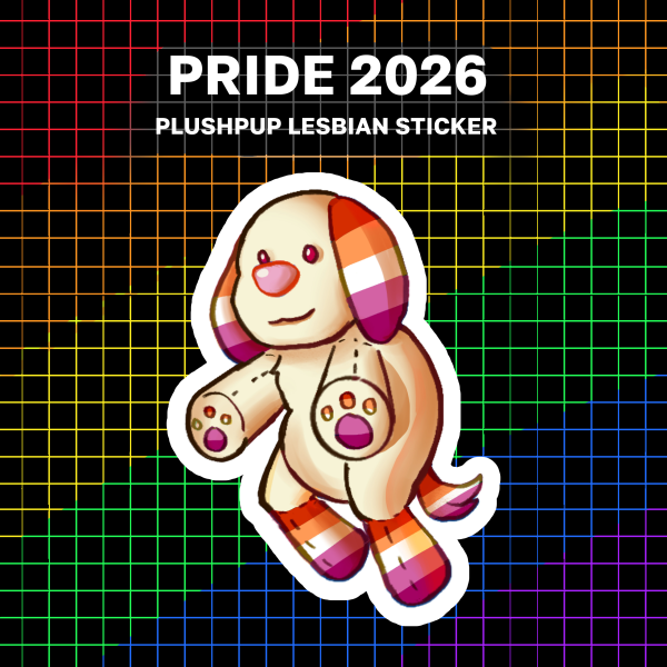 Plushpup pride 2026 Lesbian sticker