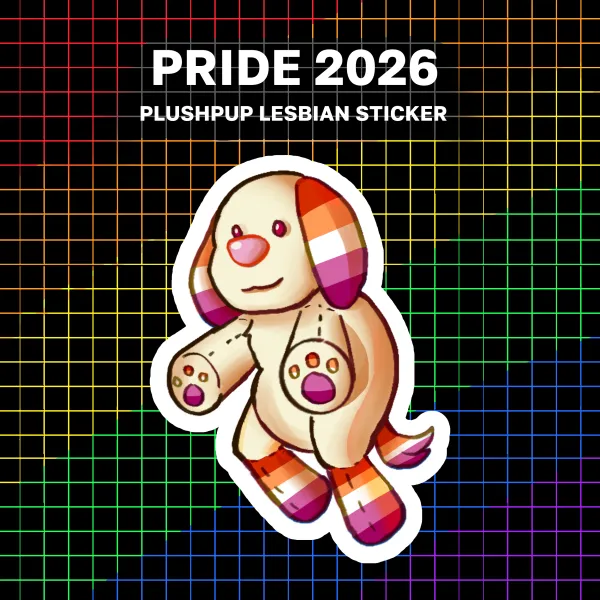 Plushpup pride 2026 Lesbian sticker