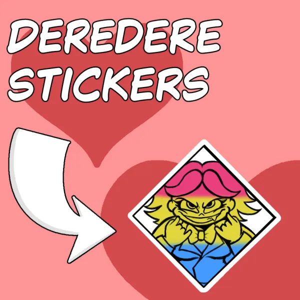 DereDere Pride Month Stickers | Yan (White)
