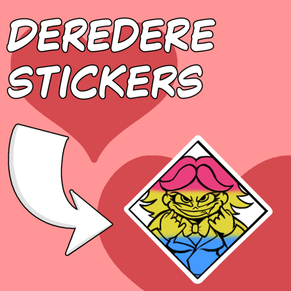 DereDere Pride Month Stickers | Yan (White)