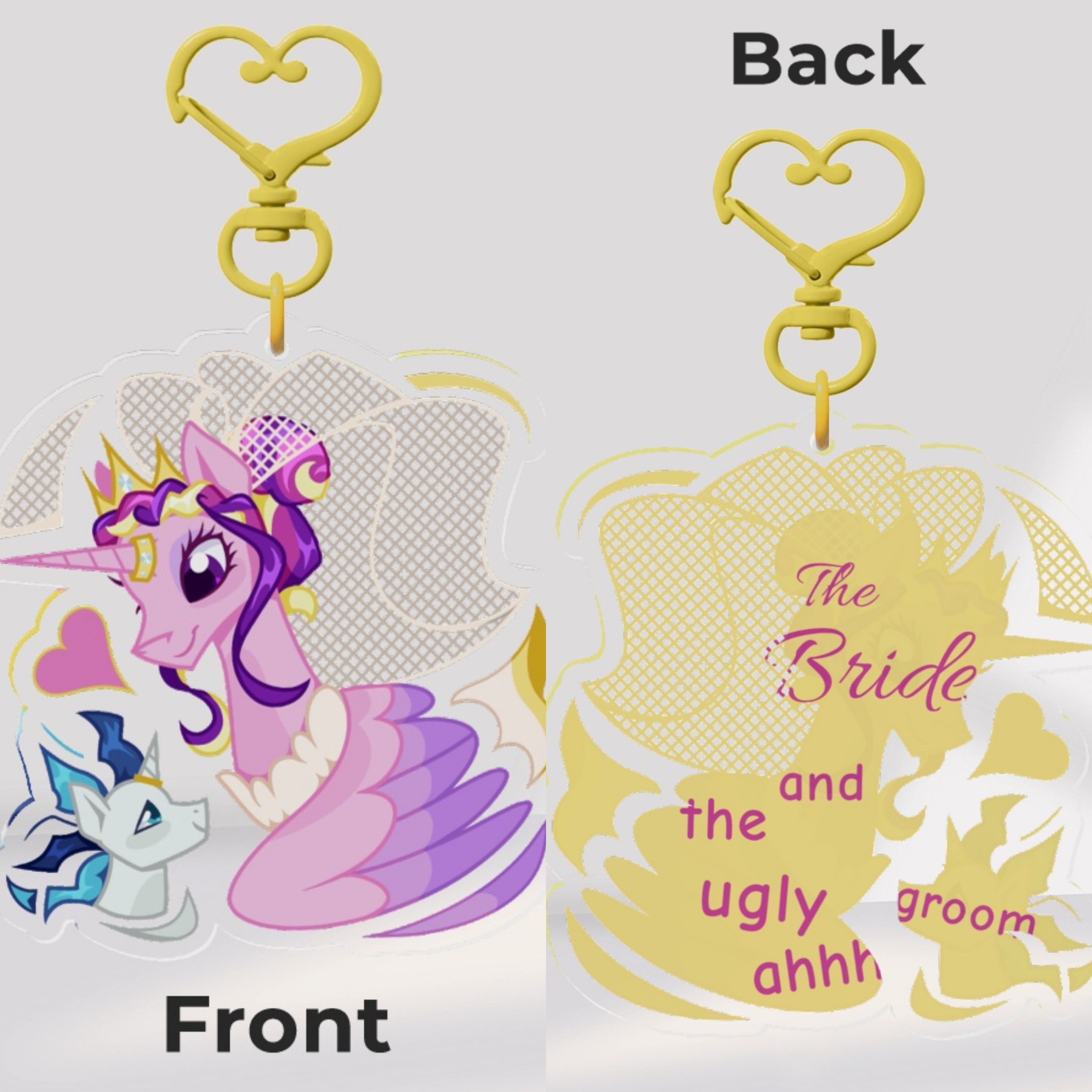 Beautiful Bride and Ugly Groom charm