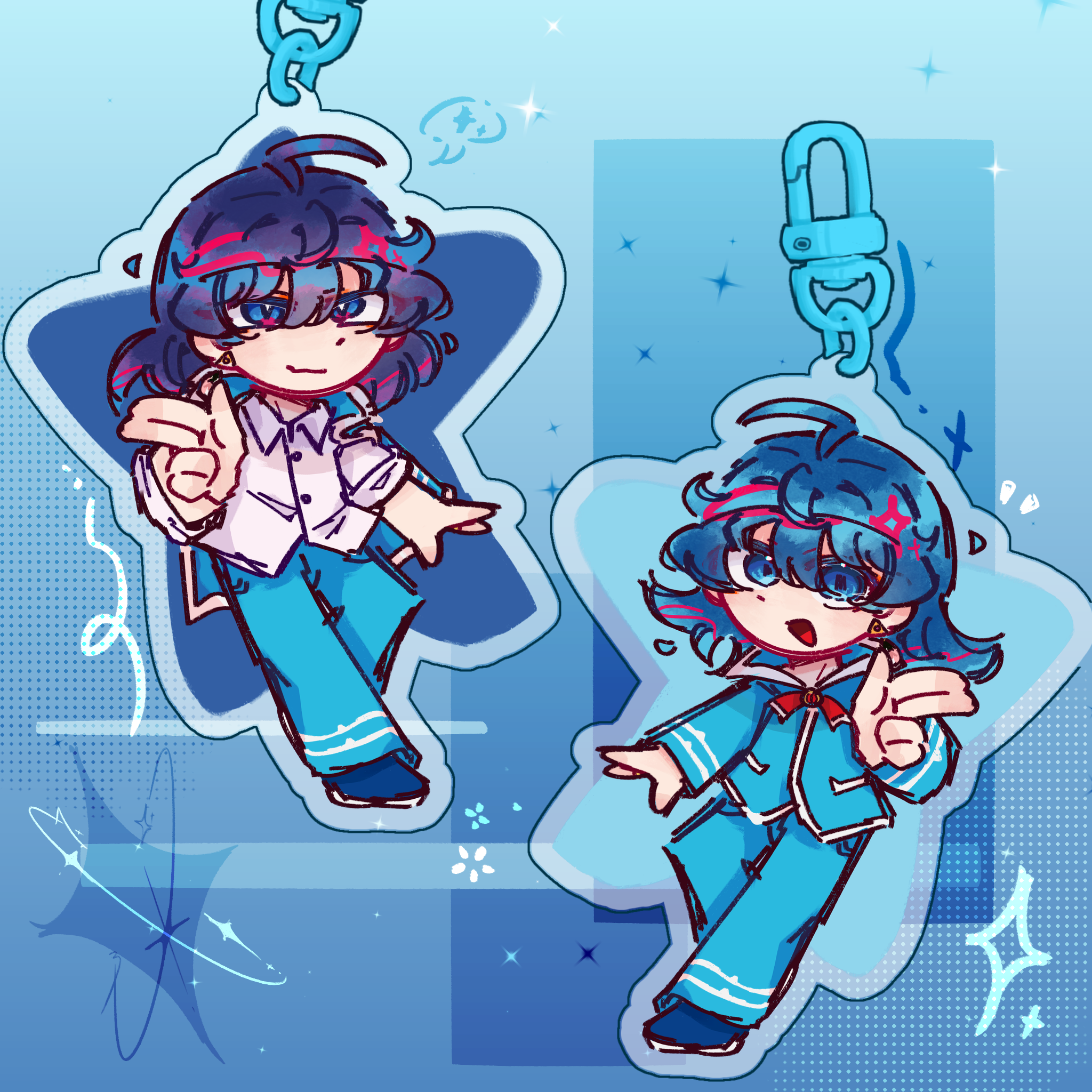 Iruma Suzuki double side keychain ✦ Mairimashita! Iruma kun