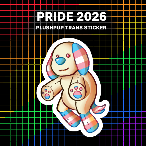 Plushpup pride 2026 Trans sticker