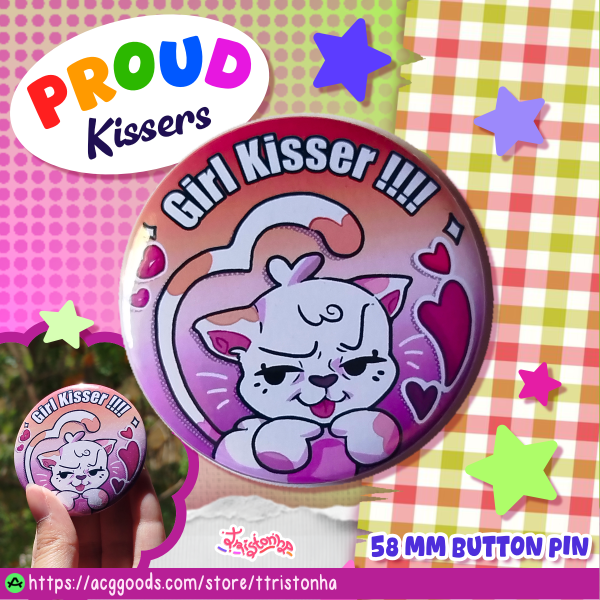 Girl Kisser | Proud Kissers Button Pins