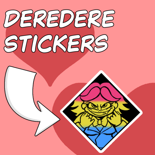 DereDere Pride Month Stickers | Yan (Black)