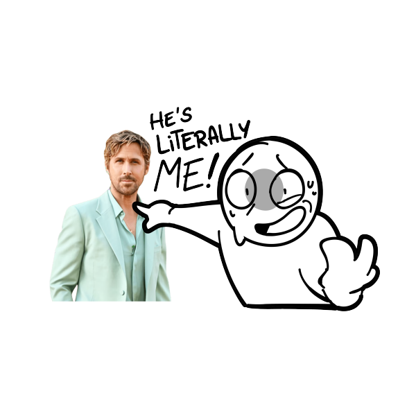 Literally Ryan Gosling Sticker
