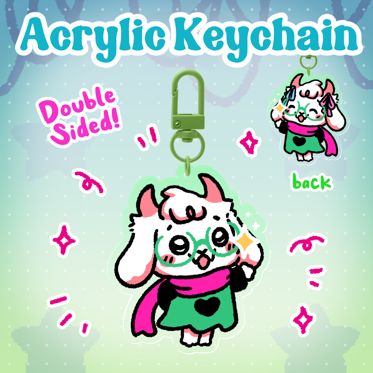 Ralsei Acrylic Keychain - [Deltarune]