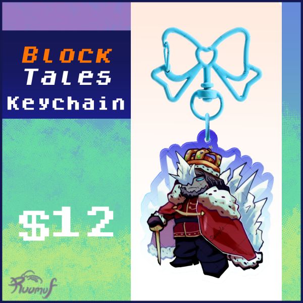 Block Tales Cruel King Keychain