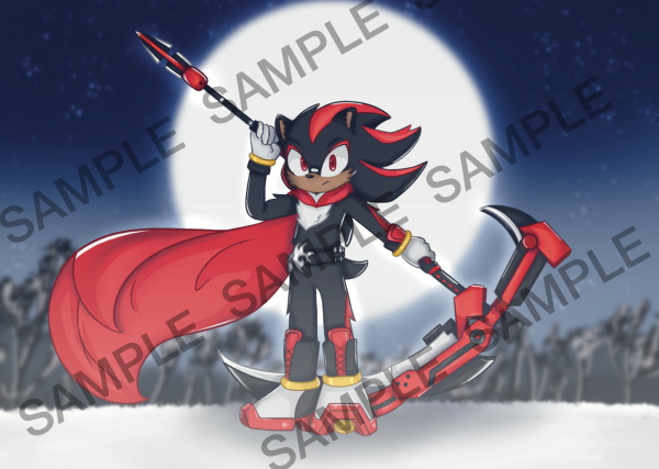 12x16" Shadow The Hedgehog Rwby Print