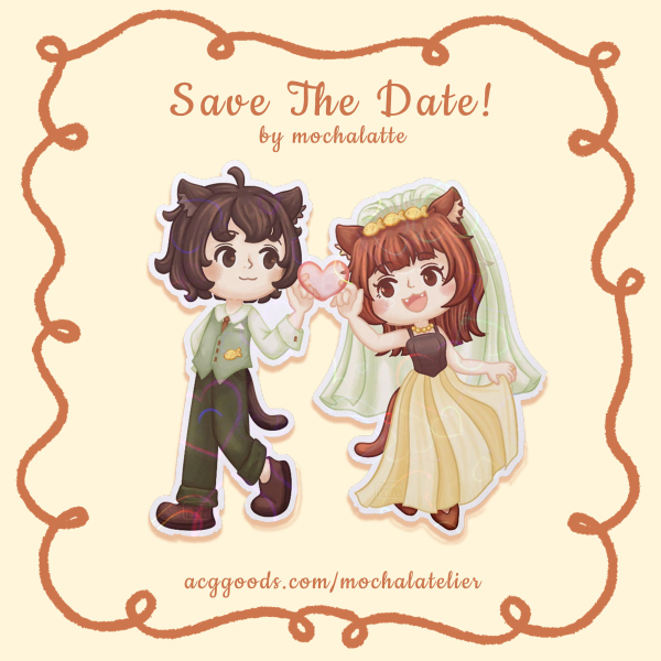 Aven & Mocha Wedding - Die Cut Stickers