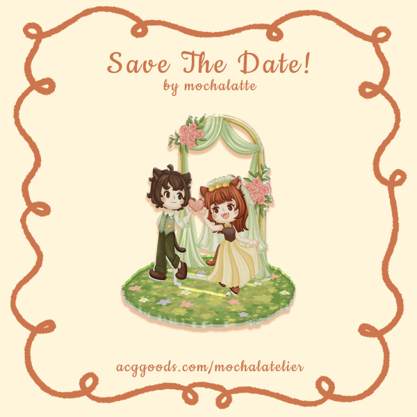 Aven & Mocha Wedding - Mini Double Insert Acrylic Standees