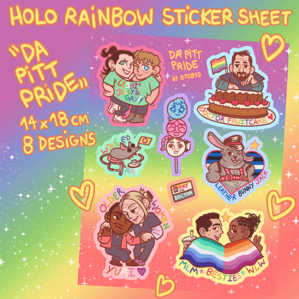 "Da Pitt Pride" Holographic Stickers Sheet