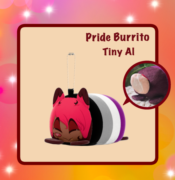Alastor – Squeaky Pride Burrito – Plush Keychain