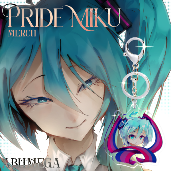 ALL MIKU'S ARE CANON | Bisexual Pride Flag | Hatsune Miku | Acrylic Keychain