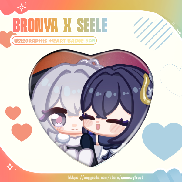 [HI3] Hoyoverse Pride - Heart Badge - Bronya & Seele
