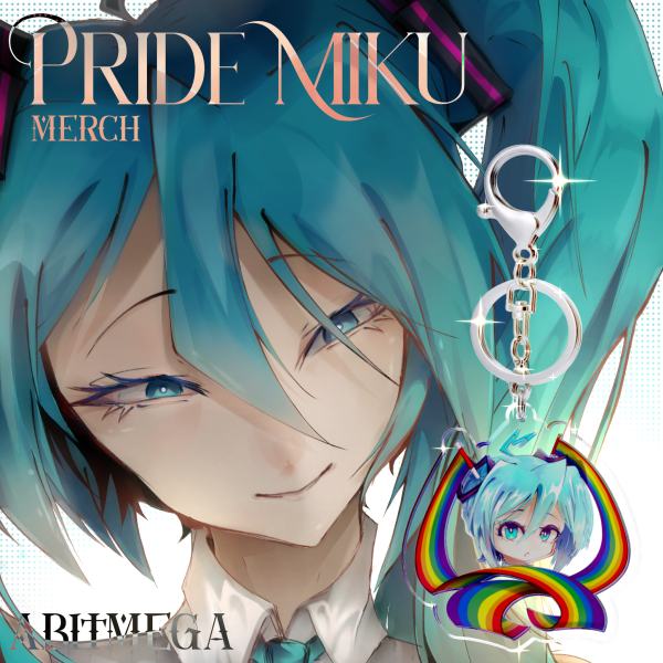 ALL MIKU'S ARE CANON | Rainbow Flag | Hatsune Miku | Acrylic Keychain
