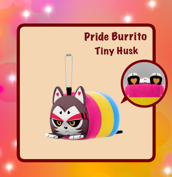 Husk – Squeaky Pride Burrito – Plush Keychain