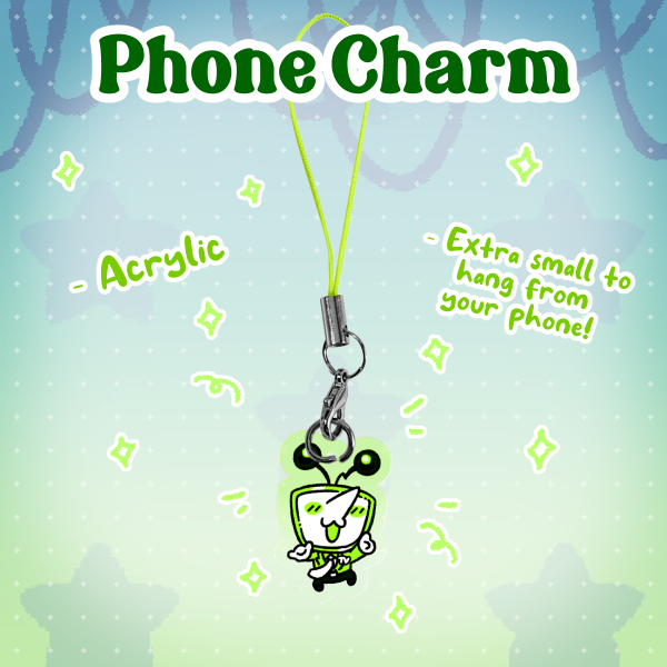 Radioactive Tenna Acrylic Phone Charm - [Deltarune]
