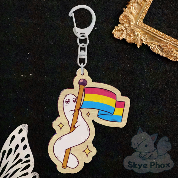 Brush Buddy Pansexual Pride! | Wood Keychain