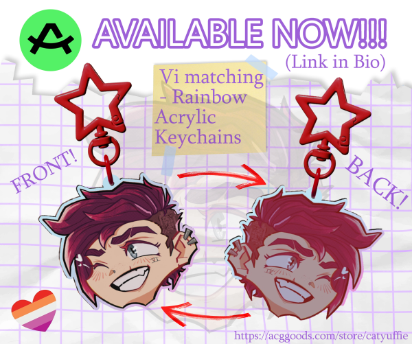 Vi matching - Rainbow Acrylic Keychains