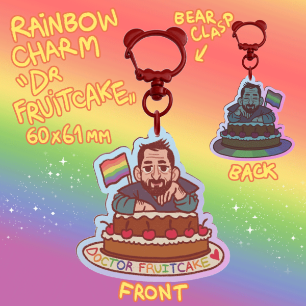 "Doctor of the Fruits" Rainbow Acrylic Keychains